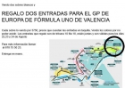 regalo dos entradas formula uno valencia gp europa - mejor precio | unprecio.es