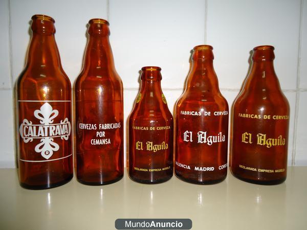 Botellas de cerveza antiguas