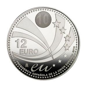 OCASION MONEDA DE PLATA DE 12 € DEL AÑO 2010 S/C