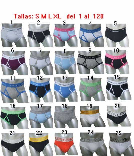 ROPA INTERIOR CALVIN KLEIN NUEVO CATALOGO BRAGAS - BOXERS - SLIPS - TANGAS