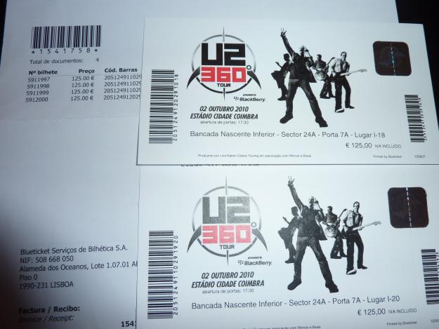 2 Entradas Numeradas Coimbra Sabado 2 de Octubre