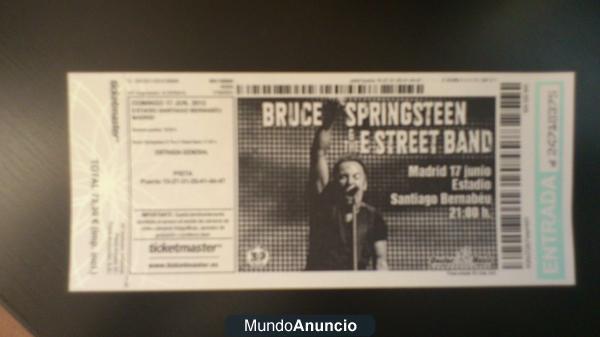 Boli + Entrada Bruce Springsteen MAdrid 17-06-2012 en Pista!!!