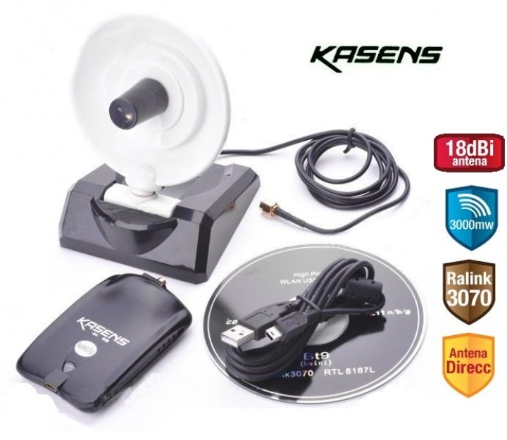 Antena wifi usb kasens n8600 ..  3000mw  18dbi internet gratis