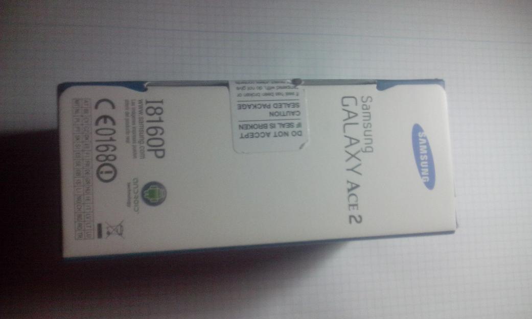Se vende Samsung Galaxy Ace 2 color Negro onyxia, completamente nuevo SIN desprecintar,