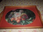 BANDEJA DE MADERA PINTADA A MANO - mejor precio | unprecio.es