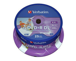 Se vende Tarrina de DVD de Doble capa Verbatim