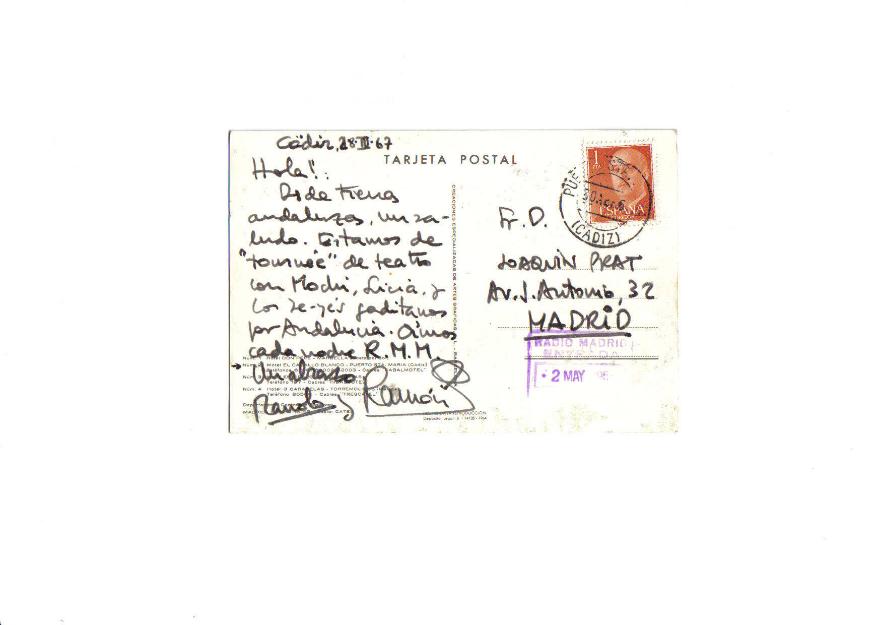 Tarjetas postales manuscritas