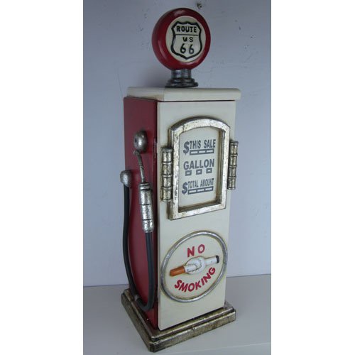 Mueble decoración retro. Diseño surtidor gasolina
