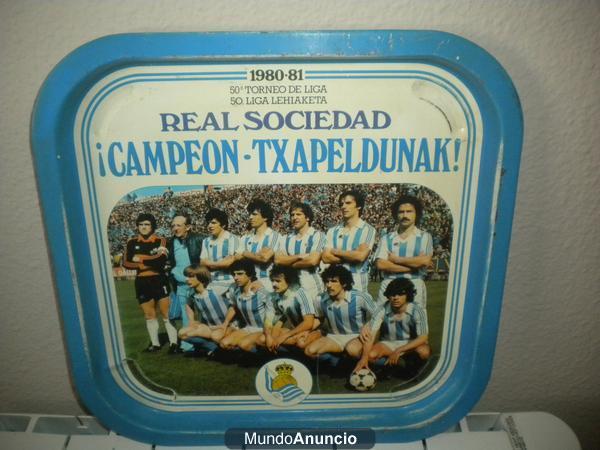 Bandeja Real Sociedad campeón de liga 1980/81