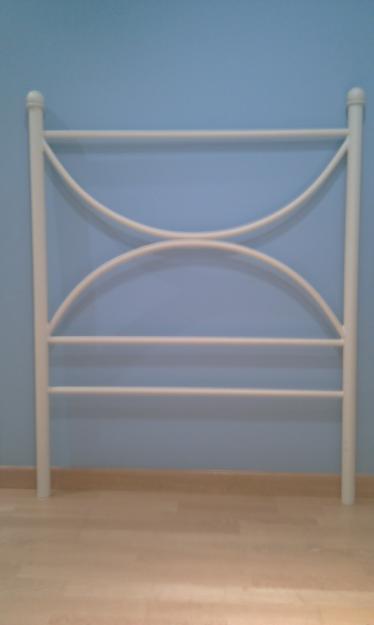 Cabecero forja blanco + somier + colchón 90x190
