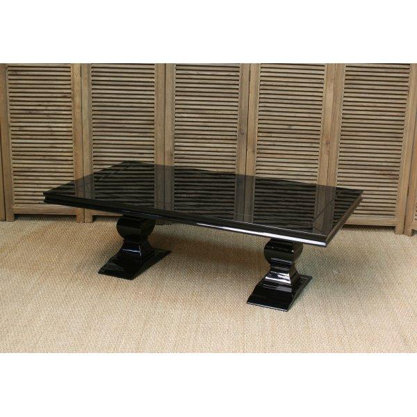 MUEBLES LA GANGA MESA DE CENTRO LACADA EN NEGRO BRILLANTE (140X80X45)