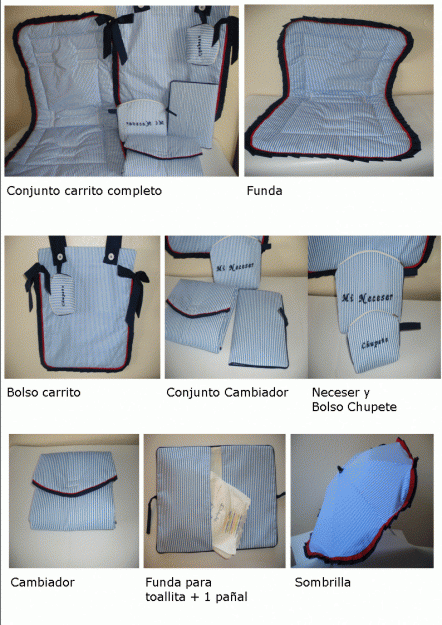 CONJUNTO ROPA CARRITO BEBE