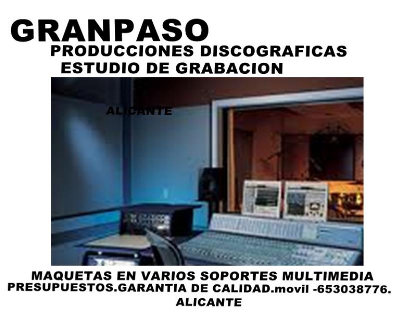 Estudio de grabacion discografica alicante