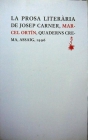 La prosa literària de Josep Carner - mejor precio | unprecio.es