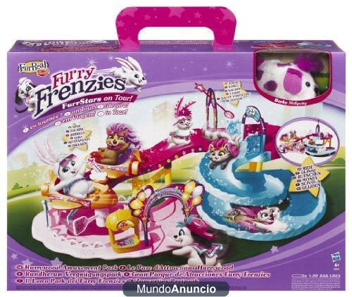 Hasbro Furry Frenzies Gran parque de atracciones - Parque de atracciones de juguete para mascotas