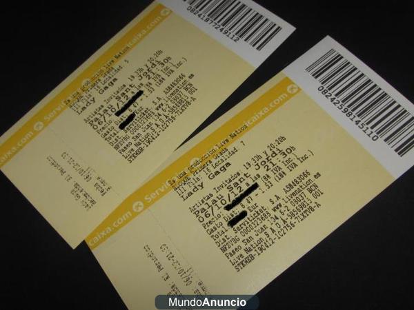 PRECIO NEGOCIABLE - LADY GAGA #1A GRADA#
