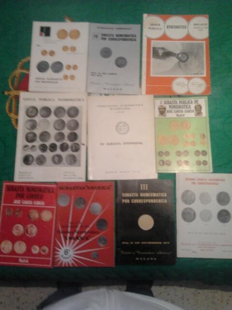 gran lote de 10 catalogos numismatica