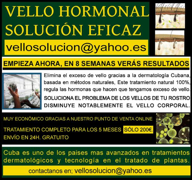 Tratamiento natural, vello hormonal