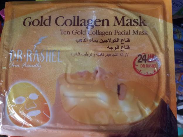 Mascarilla facial con polvo de oro y colageno