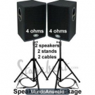 Pack de dos Altavoces Peavey Pro 15 MKII / 4 Ohm con tripodes y cables - mejor precio | unprecio.es