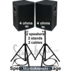Pack de dos Altavoces Peavey Pro 15 MKII / 4 Ohm con tripodes y cables - mejor precio | unprecio.es