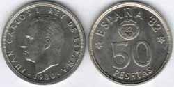 Vendo lote de 11 monedas de 50 pesetas, de franco y juan carlos