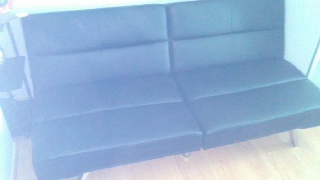 Vendo sofa cama piel negro click clack
