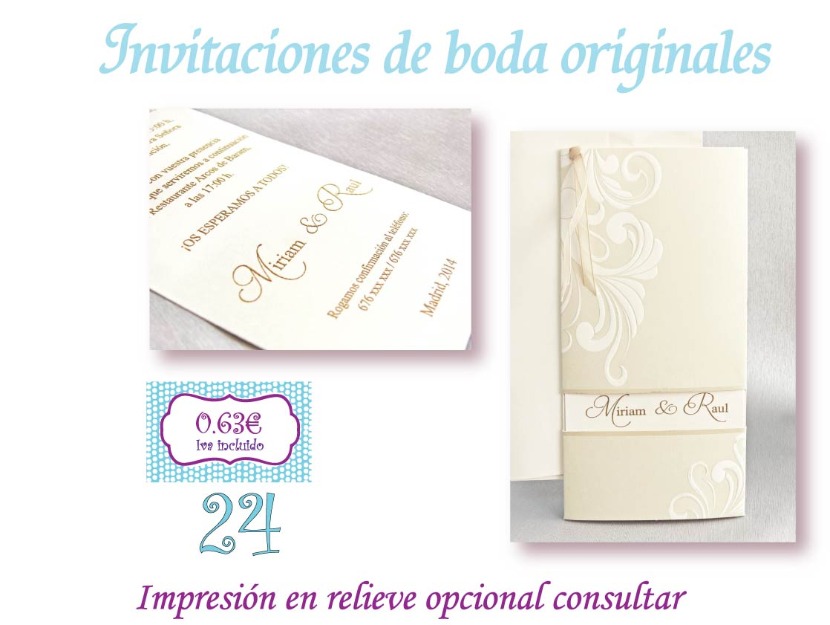 Invitaciones y regalos de boda