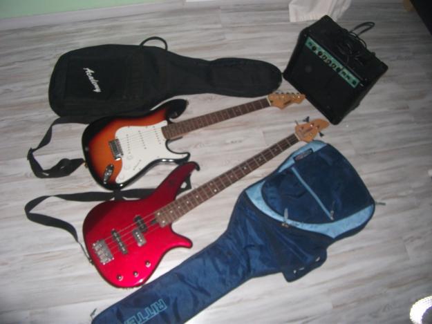 guitarra,bajo y amplificador