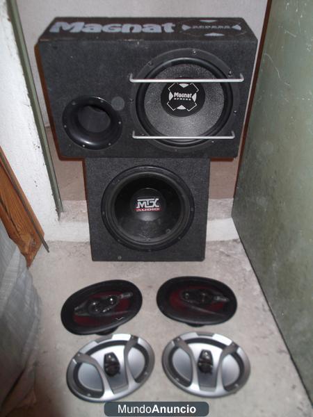 kit altavoces,subwoofer y etapas de potencia(amplificadores)