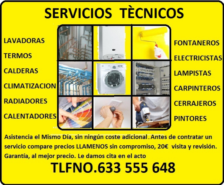 Reparación, instalaciones,arreglos y servicios