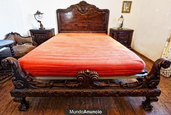 VENDO DORMITORIO ANTIGUO SIGLO XIX CAOBA