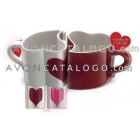 Conjunto de 2 tazas corazon - mejor precio | unprecio.es