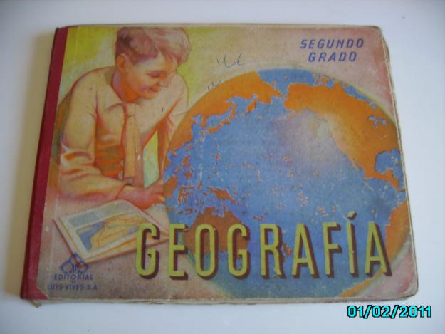 Libro de  1954 Geografia de segundo, Editorial Luis Vives
