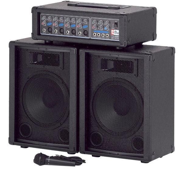 Amplificador y dos columnas