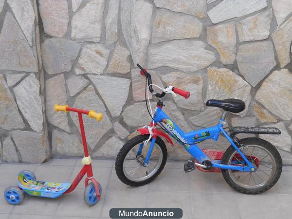 VENDO BICICLETA Y PATINETE DE NIÑO