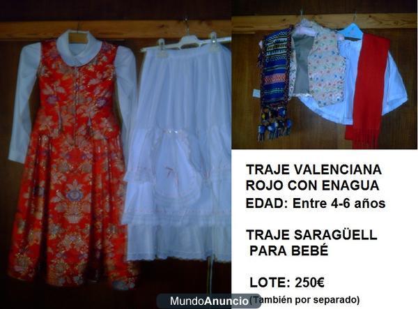 TRAJE DE VALENCIANA Y TRAJE DE SARAGÜELL