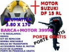 BARCA NEUMATICA 3.80 con suelo de aluminio, + MOTOR DF15RL 3999€ PORTE GRATIS nuevoOFERTA - mejor precio | unprecio.es