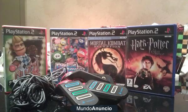 Juegos Play Station 2 ( 4 juegos   pulsadores buzz)