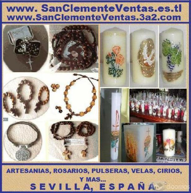 FABRICA. ROSARIOS. VELAS. CESTERIA. OBRADOR. ARTESANIAS. ADORNOS. CIRIOS. PANES. PULSERAS. HOSPEDERIA Y MAS. VENTAS AL P