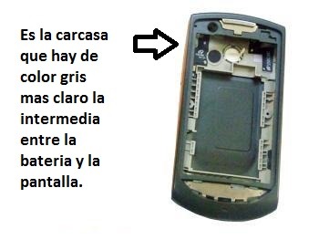 Carcasa Samsung Onix Parte intermedia