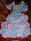 traje de flamenca  corto turquesa y  rosa feria o rocio - mejor precio | unprecio.es