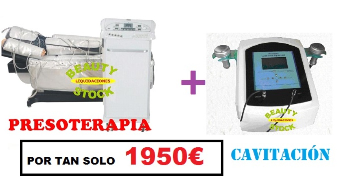 Cavitación + presosoterapia, aparatos nuevos con garantia 1950 €