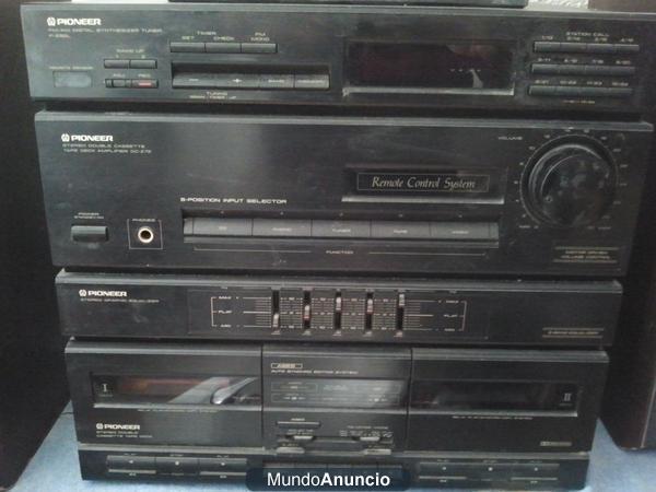 VENDO EQUIPO MUSICA PIONEER-TUNER,EQUALAZER, DOBLE PLETINA AUDIO CASSET