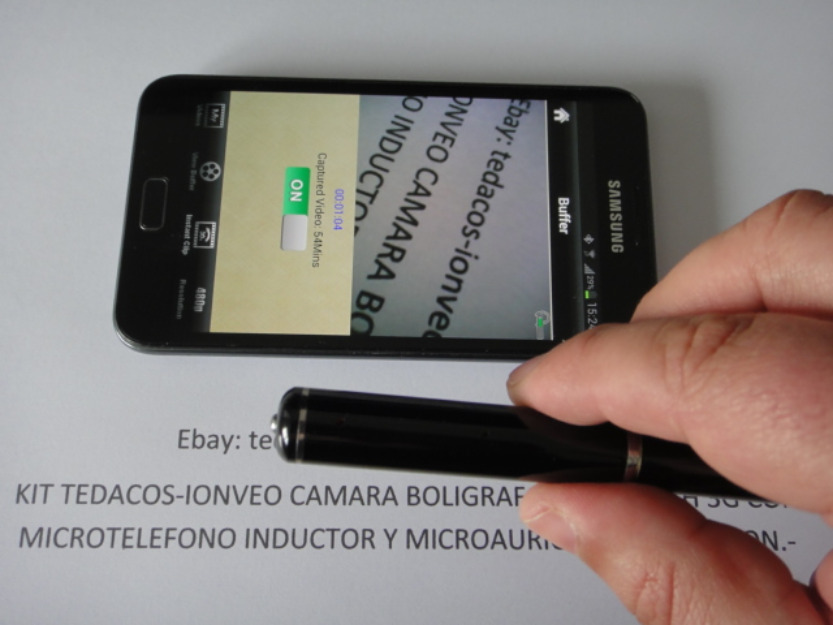 Kit espia camara boligrafo bluetooth 3g microtelefono inductor y microauricular