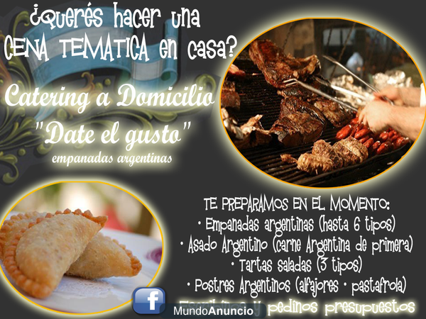 CATERING EMPANADAS ARGENTINAS A DOMICILIO