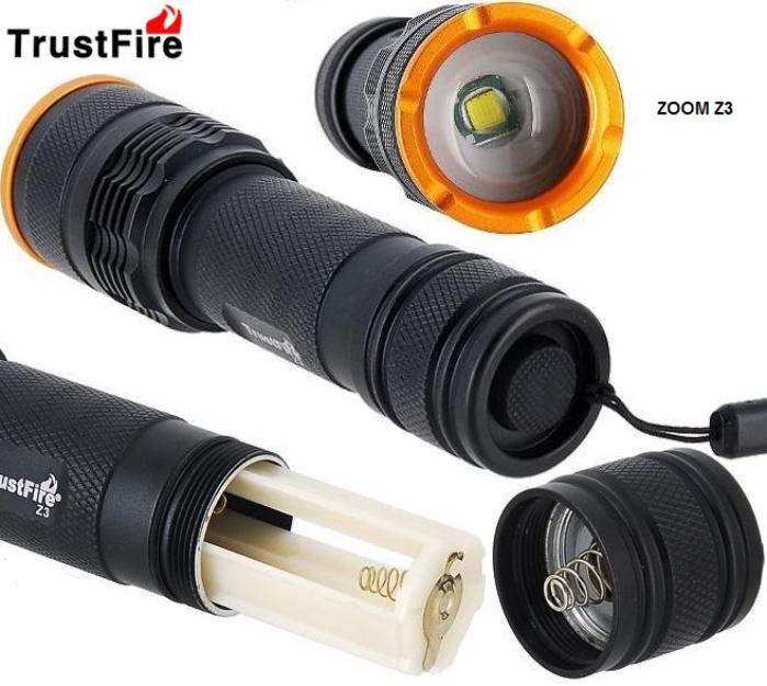 Linterna Trustfire ZOOM Z3 1200L www.ledtron.es