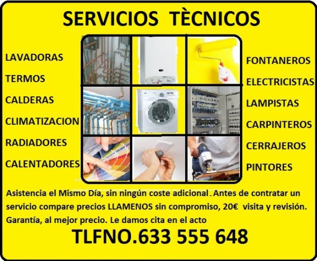 Reparación,instalacioness arreglos y servicios