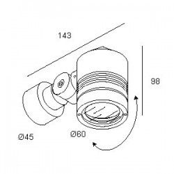 Delta Light Dox 2 orientable a - iLamparas.com