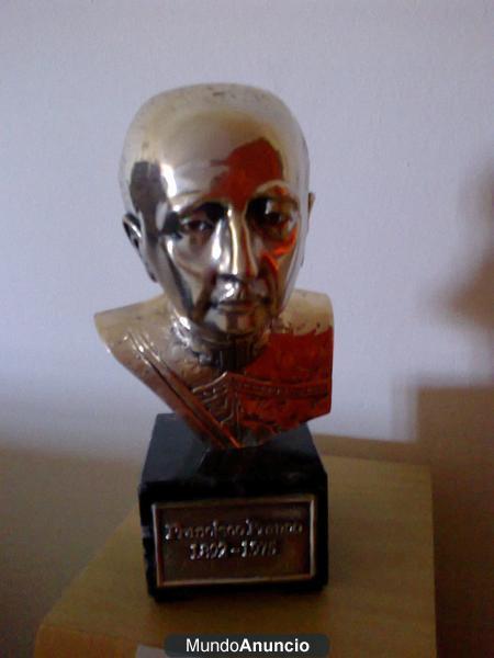 Busto Bañado en Plata De Francisco Franco